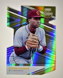 2020 Elite Extra Edition Aspirations Die-Cut Gold #92 Zavier Warren /24