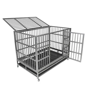 47Inch Heavy Duty Dog Kennel ron Dog Cage Pet Crate for Medium and Large Dogs - Picture 1 of 5