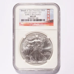 2011(S) Silver American Eagle NGC MS69 Early Release - Picture 1 of 2