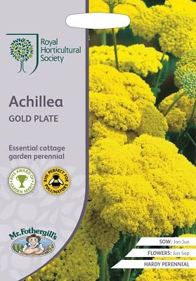 Mr Fothergills -  Flower - RHS Achillea Gold Plate - 500 Seeds - Image 1 of 2