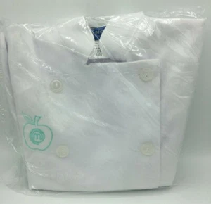 Official MasterChef Junior Embroided Teal Logo White Kids Chef Jacket & Chef Hat - Picture 1 of 4