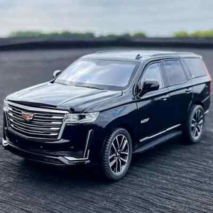 Modellino auto pressofuso 1:24 Cadillac Escalade SUV collezione suono luce giocattolo bambini - Foto 1 di 20