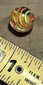 Antique Handmade Yellow Core Red White Green Swirl Marble - Picture 1 of 5