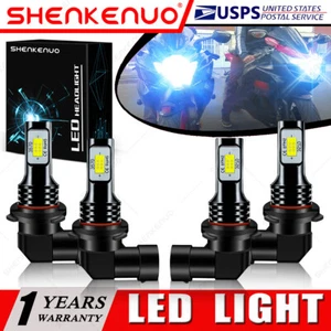 For Suzuki Bandit GSF600S 2000-2003 - 4X 9005+9006 LED Headlights Bulb 8000K HKL - Picture 1 of 12