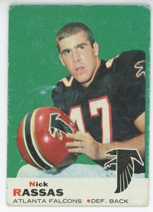 Nick Rassas 1969 Atlanta Falcons Topps #71 estado en muy buen estado - Imagen 1 de 2