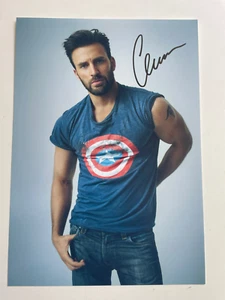 Chris Evans Captain America Signed Autograph - 8 x 12 Photo W/ COA - Picture 1 of 6