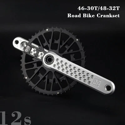 Juego de bielas de bicicleta de carretera Gravel 165/170/175 mm bielas de bicicleta plegables platos dobles Foto 1 de 4