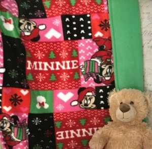Baby Gift Blanket Minnie Mouse Christmas Fleece Blanket Holiday Mickey Present - Picture 1 of 5