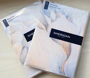💜ADELYN Organic Cotton Sateen EUROPEAN Pillowcase Pair by SHERIDAN RRP $120💜 - Picture 1 of 4