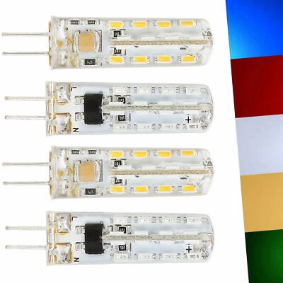2Pcs G4 LED Silicone Corn Bulb Mini SMD 3W 4W 230V Colourful Light Crystal Lamp - Image 1 of 4