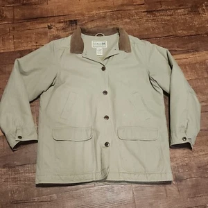 L.L. Bean Barn Chore Coat Quilted Insulated Button Womans Jacket Sz. XL Vtg - Picture 1 of 13