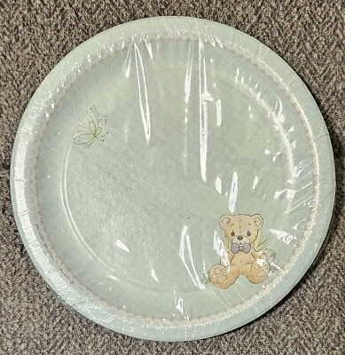 8 platos de postre para baby shower para niños Preciosos momentos suministros de fiesta nuevos en paquete Foto 1 de 2