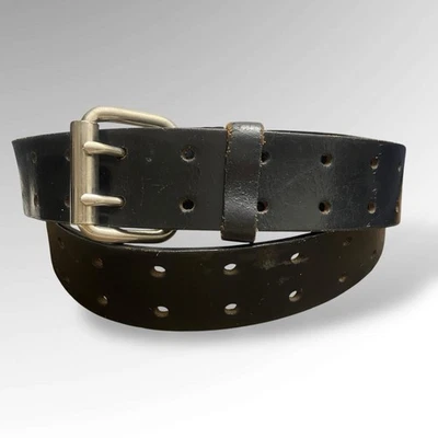 Dickies Naturally Distressed Leather Double Prong Belt Men's Size 2X 46-48 Brown - Image 1 of 4