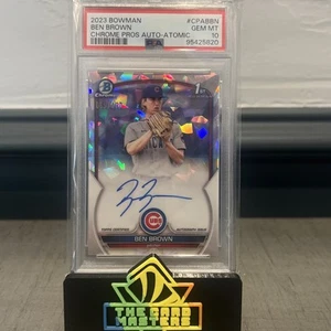 Refractor atómico Bowman Ben Brown 2023 1st Prospect automático/100 Cubs PSA 10 - Imagen 1 de 3