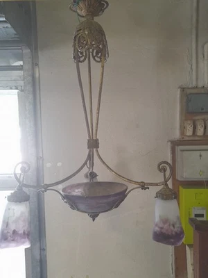Vieux Lustre Muller Signe.. - Photo 1/4