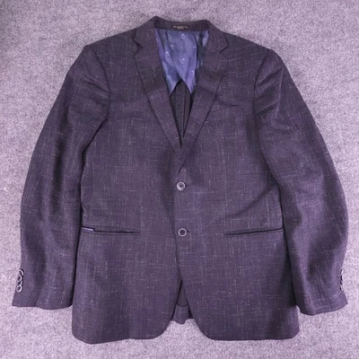 John Varvatos EE. UU. Blazer Para Hombres 42R Lana Mezcla Lino Chaqueta Informal Abrigo Deportivo Foto 1 de 4