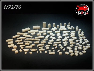 Redog 1/72 großes 100 teiliges Stauraum / Diorama Zubehör Set /