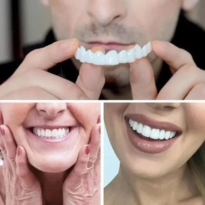 Smile Snap On Falsche Zähne Set für Essen & Trinken Zahnersatz Veneers Dental Zahnabdeckung - Bild 1 von 26