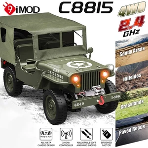 JJRC C8815 RC Crawler Car Willys Jeep 1/10 2.4G 4WD Off-Road RTR Climbing Car US - Picture 1 of 22