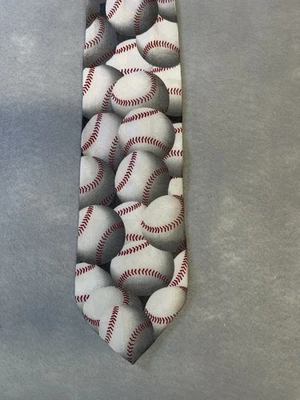 Corbata deportiva vintage 1995 Ralph Marlin béisbol novedad “just Balls” seda Foto 1 de 4