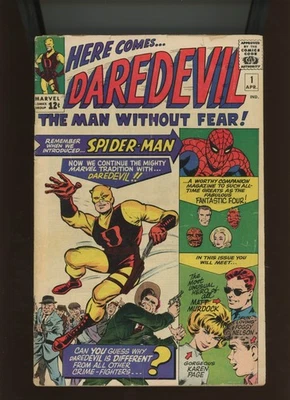 (1964) Daredevil #1: ¡EDAD DE PLATA! ENORME TEMA CLAVE! 1ª Aparición! (3.0/3.5) Foto 1 de 4