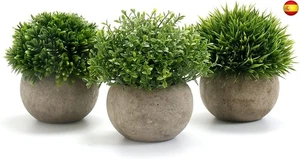 GoMaihe Plantas Artificiales Plásticas de Maceta, 3Piezas, Planta Artificial  - Imagen 1 de 7