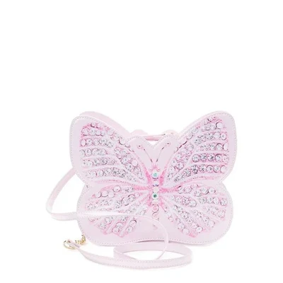 Betsey Johnson Kitsch Butterfly Medium Crossbody Bag Baby Pink Crystals - Image 1 of 4