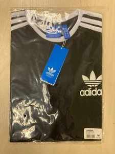 Mens Adidas Originals Retro 3-Stripes T-Shirt Crew Neck Short Sleeve  Black M - Picture 1 of 2