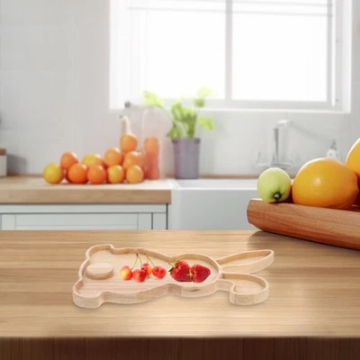 Tablero de charcutería en forma de conejito de Pascua bandeja de madera plato de dulces Foto 1 de 4