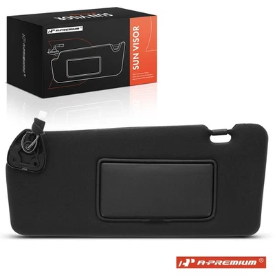 A-Premium Black Car Sun Visor w/ Light & Mirror Left for Nissan 370Z 2009-2020 - Image 1 of 4