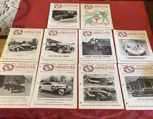 Auburn Cord Dusenberg Club Vintage Lot  10 Newsletters  Jan- Dec Complete  1963 - Picture 1 of 14
