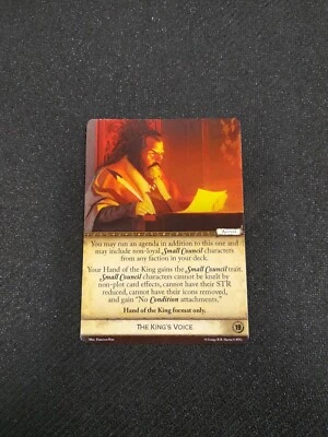 1x The Kinks Voice AGoT LCG A Game of Thrones  Promo FFG - Image 1 of 2