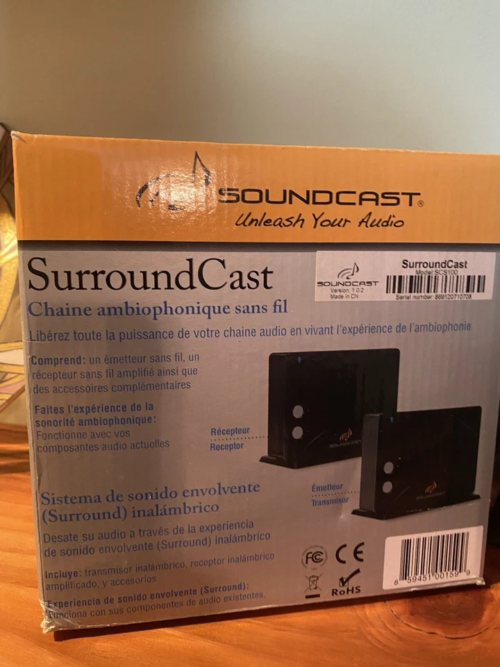 Kit de sonido envolvente inalámbrico Soundcast SurroundCast modelo SCS100 Foto 1 de 4