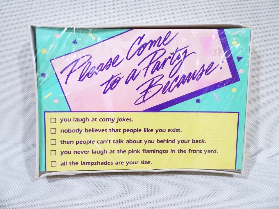 Новые из старых запасов винтажные приглашения и конверты для вечеринок 80-е 90-е Hallmark Girl Talk Style пастель 8 шт. - Изображение 1 из 4