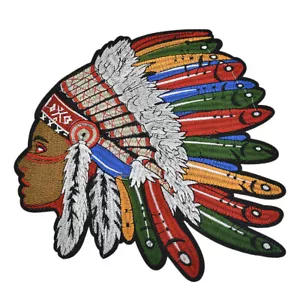 Parches de hierro retro étnico Indian Chief transferencia transferencia de costura - Imagen 1 de 7