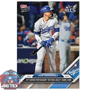 2024 Topps Now Kiké Hernandez #841 Los Angeles Dodgers Another PS HR! - Picture 1 of 1