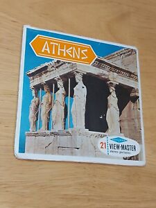 Vintage Athens Greece  VIEWMASTER 3 Reels & Sleeves View Master C-002