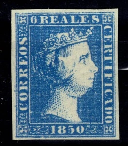 Edifil 4 nuevo * 6 reales 1850 Isabel II sello España Spain Lujo - Imagen 1 de 1