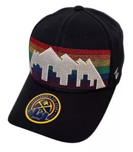 Zephyr RARE NBA Denver Nuggets “City” Structured Curved Bill ADJ Hat BRAND NWT - Picture 1 of 6
