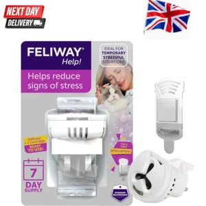 FELIWAY Help Diffuser & Refill Starter Kit - Cat Calming Plug In Stress Anxiety - Picture 1 of 6