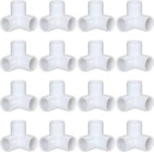 16 Pack PVC Elbow Fittings 3/4 Inch 3 Way PVC Pipe Fitting Connectors