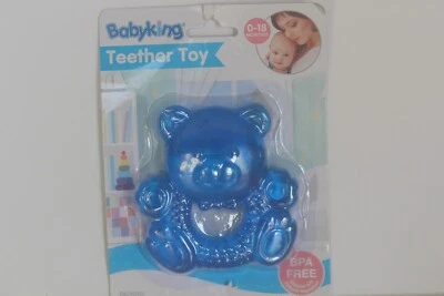 Mordedor de oso de peluche azul Babyking - juguete para bebé lleno de líquido 0-18 meses Foto 1 de 2