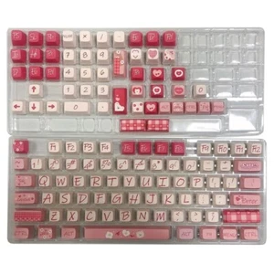 126 Keycaps PBT MDA Profile Standard Sublimation Cartoon Chocolate Bear Keycap - Picture 1 of 8