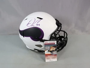 Dalvin Cook Autograph Minnesota Vikings Riddell Lunar Eclipse F/S Helmet JSA - Picture 1 of 6
