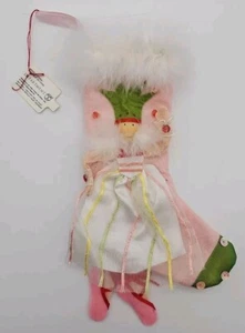 Dept 56 Patience Brewster Krinkles 8" Christmas Mini Stocking Ballerina - Picture 1 of 2