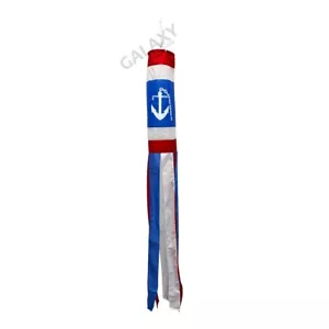Anchor Windsock 5ft Long Shiny Poly Windsock / Anchor Flag - Picture 1 of 2