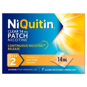 Niquitin Clear Patch Step 2 14mg 7 Patches Nicotine Patch Stop Smoking - Picture 1 of 4