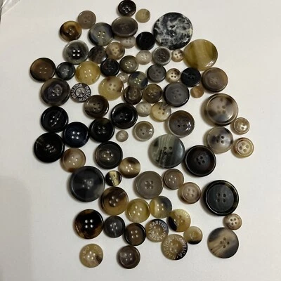 Large lot of faux tortoise shell buttons - Image 1 of 4