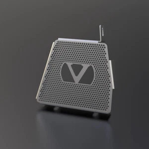 Oil Cooler Guard For Victory Highball/Boardwalk/Judge/Magnum/X-1/Gunner Silver - Imagen 1 de 7
