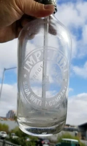 Vintage Seltzer Bottle Imperial Soda Water Company Trade Mark  - Picture 1 of 6